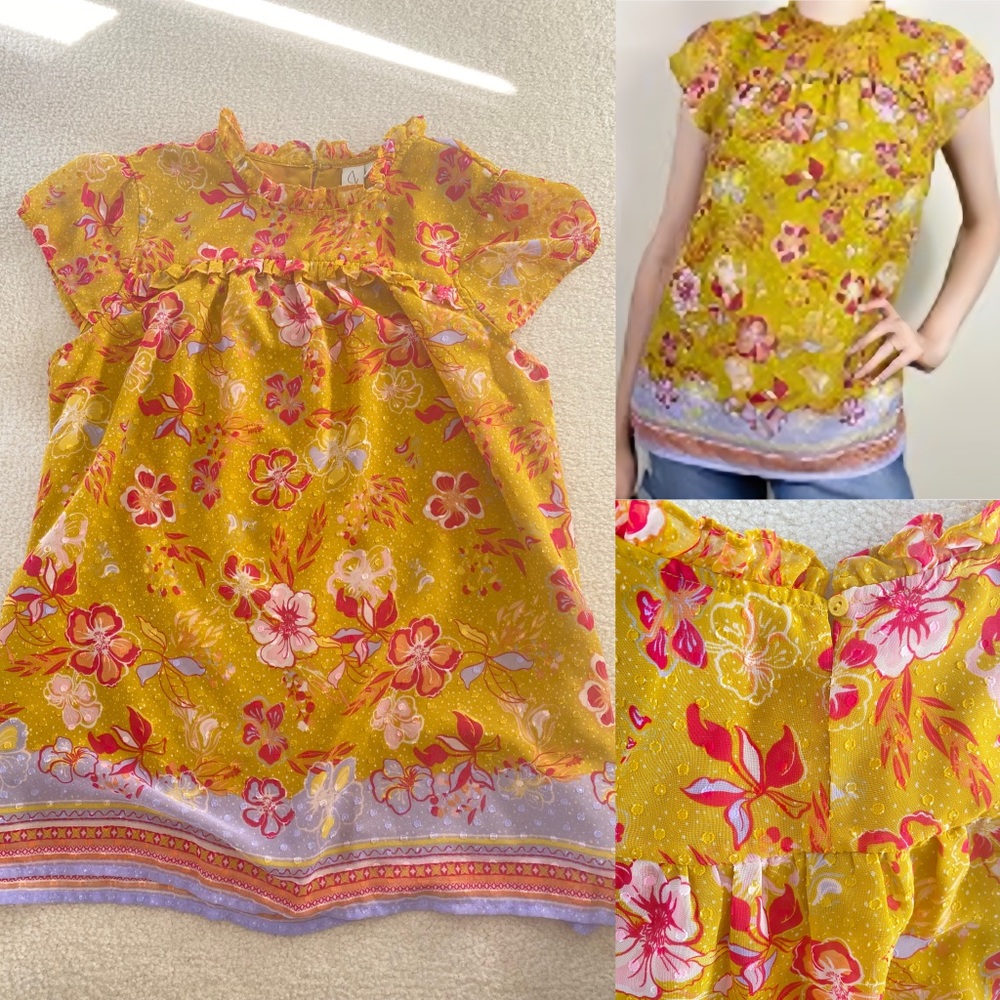 joie Boho floral blouse size M